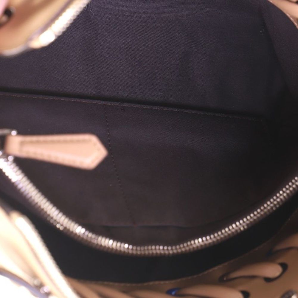 Fendi By The Way Satchel Embellished Raffia with Whipstitch Leather Small - Picture 6 of 9